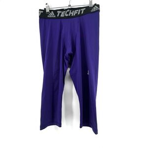 Adidas Techfit Men's Compression 3/4 Tights Purple Size L Training‎